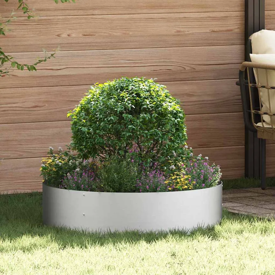 Anneau de jardinière Argenté 80 x 80 x 20 cm Acier galvanisé