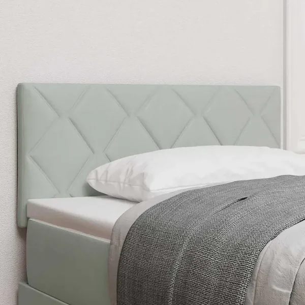 Tête de lit LED Gris clair 100 cm Velours
