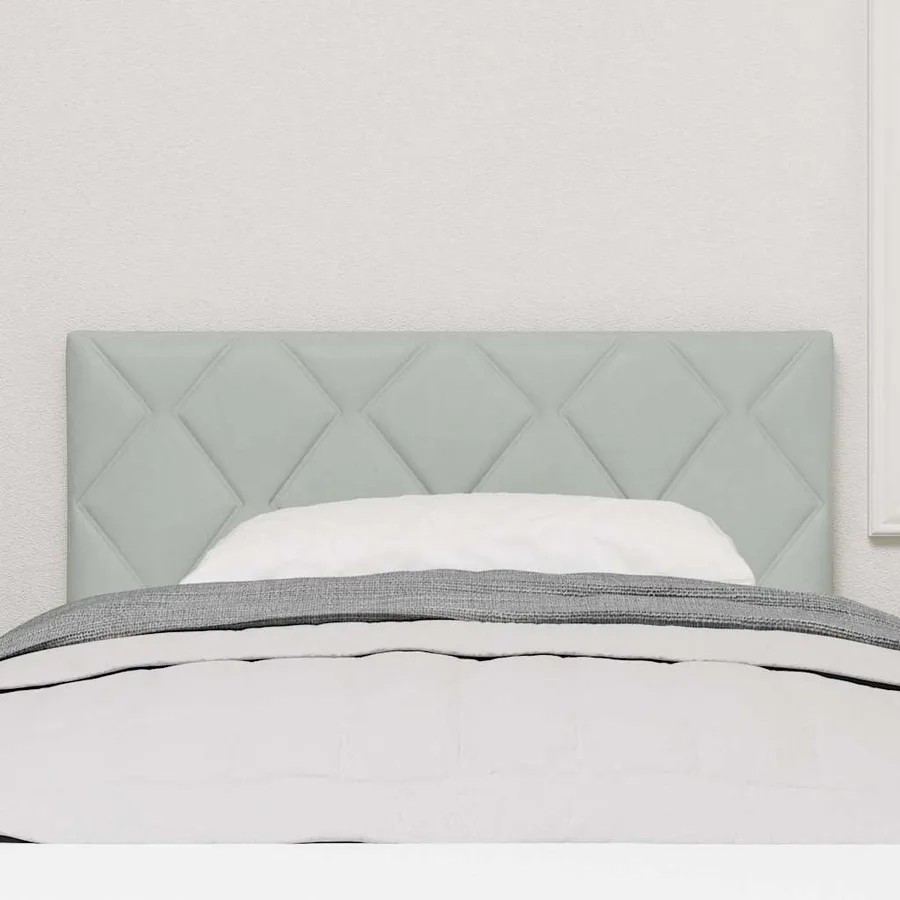 Tête de lit LED Gris clair 100 cm Velours - 3