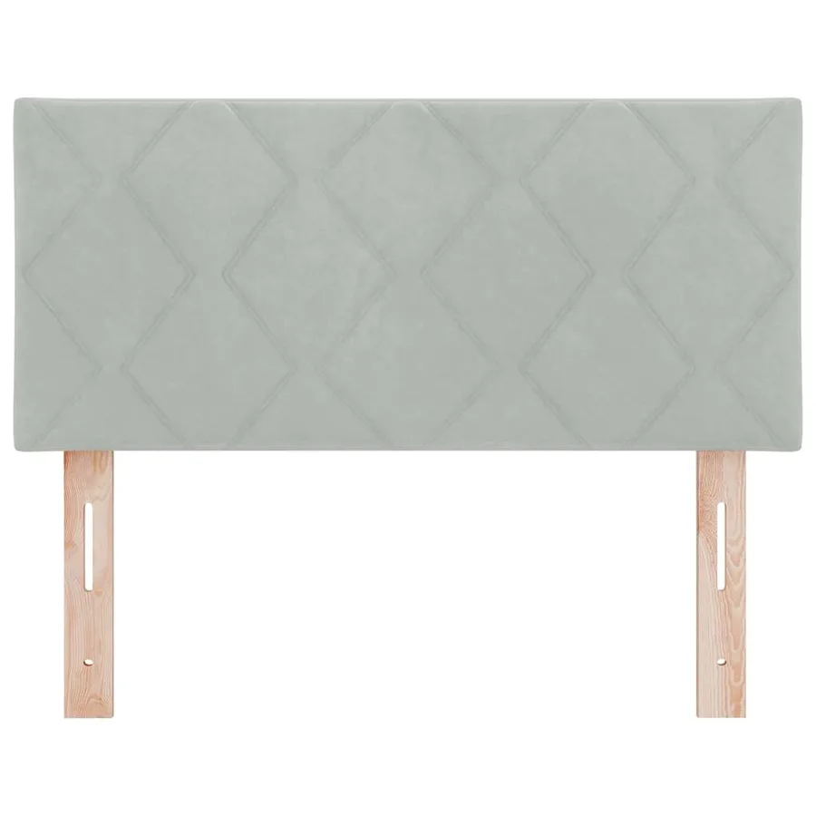 Tête de lit LED Gris clair 100 cm Velours - 5