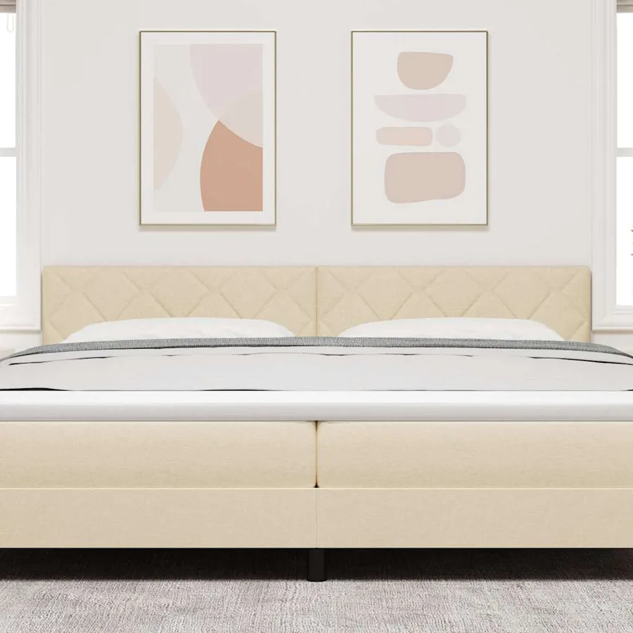 Tête de lit Crème 200 cm tissu - 3