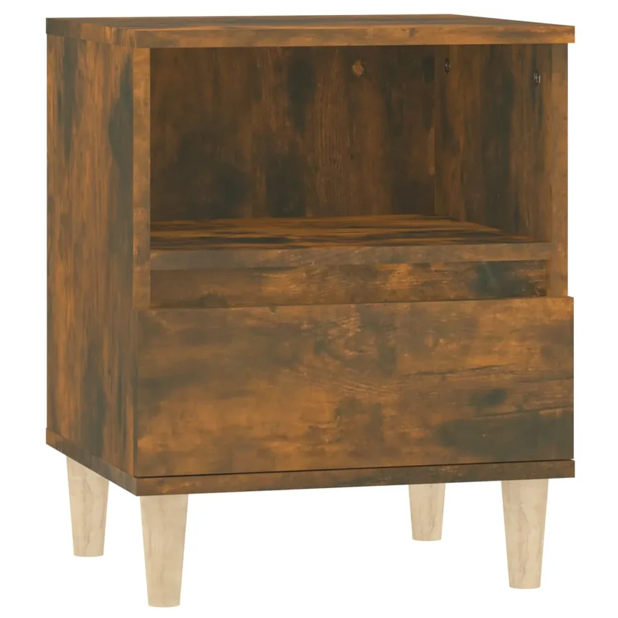 Tables de chevet 2 pcs Chêne fumé 40x35x50 cm - 6