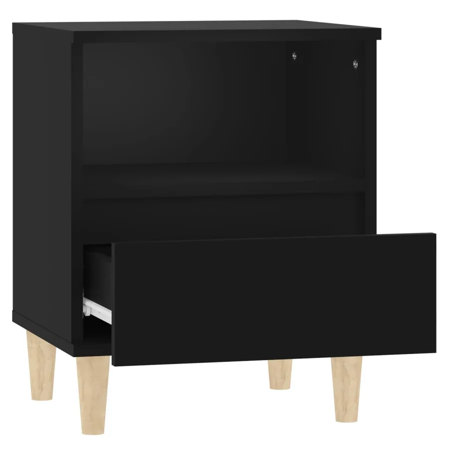 Tables de chevet 2 pcs Noir 40x35x50 cm - 8