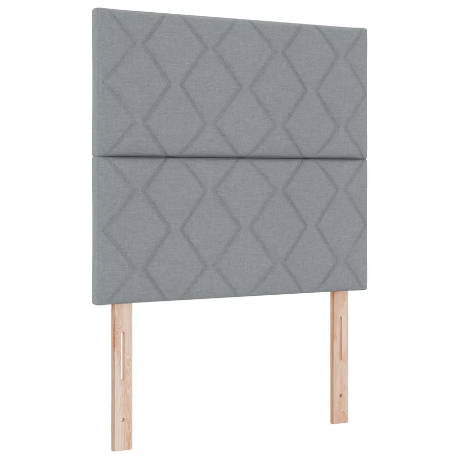 Tête de lit LED Gris clair 100 cm tissu - 2