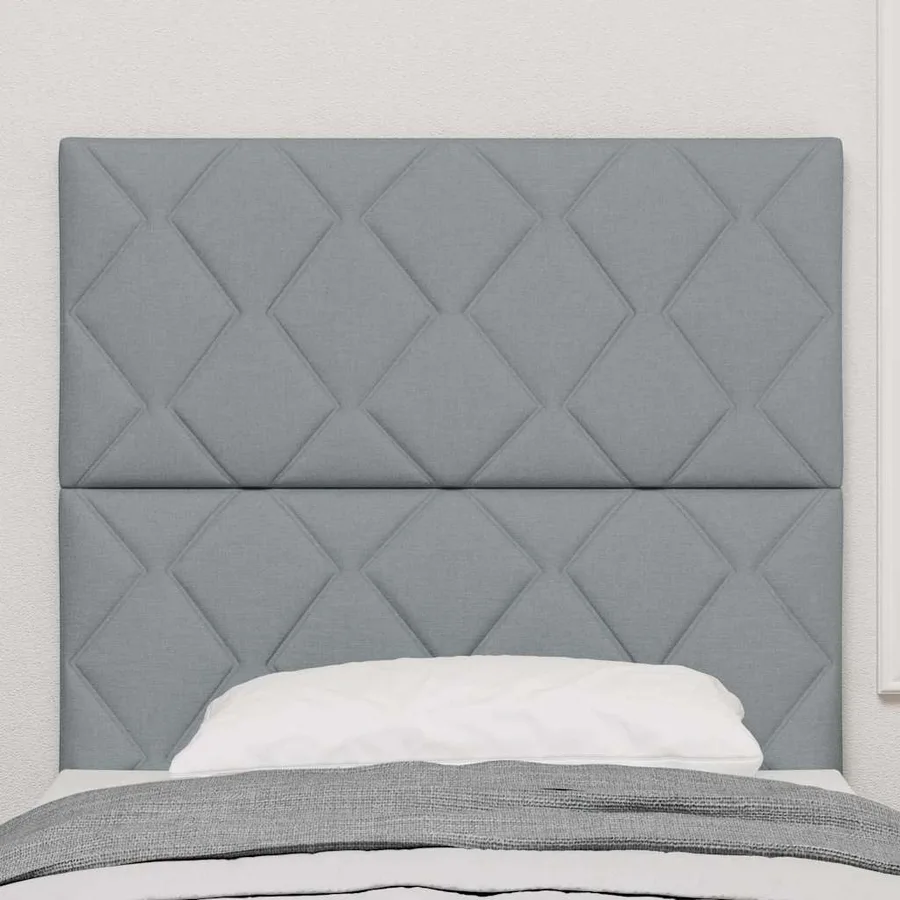 Tête de lit LED Gris clair 100 cm tissu - 3