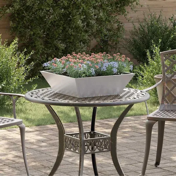 Cache-pot de jardin 5 pc Argent 50 x 50 x 15 cm