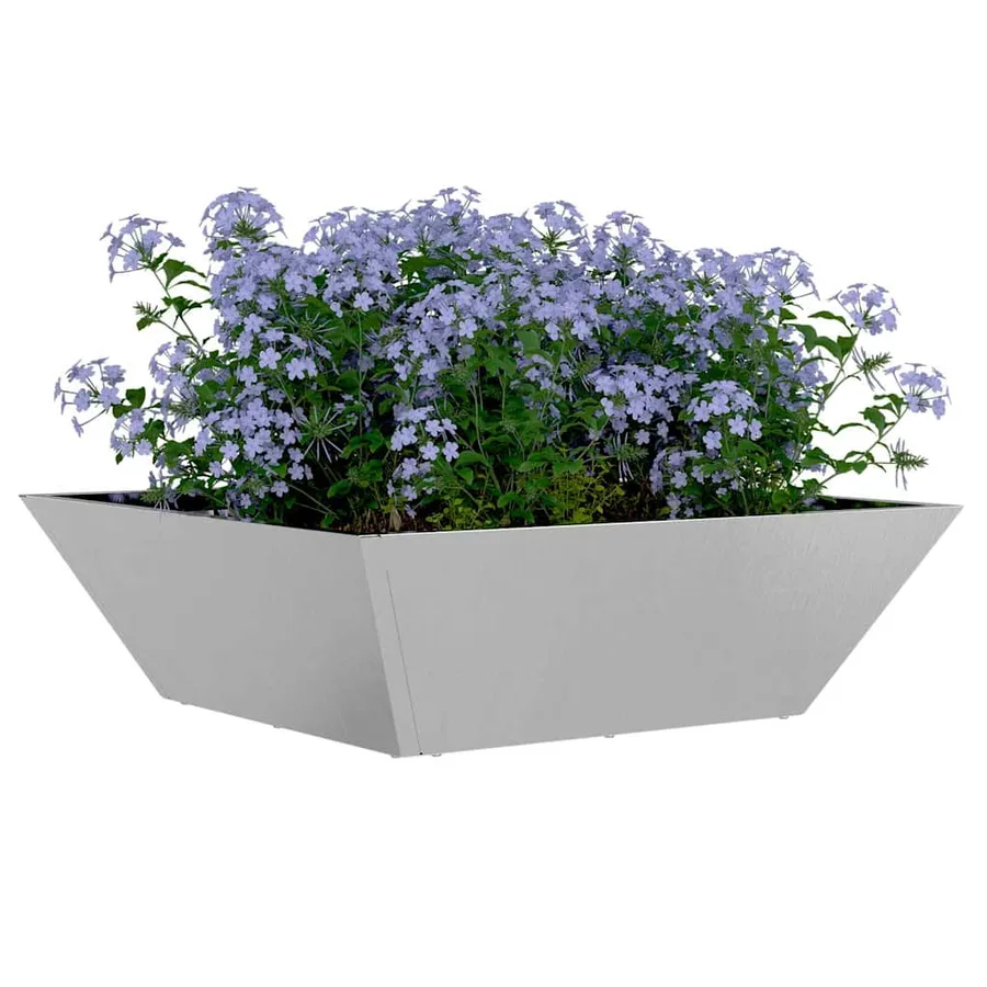 Cache-pot de jardin 5 pc Argent 50 x 50 x 15 cm - 3