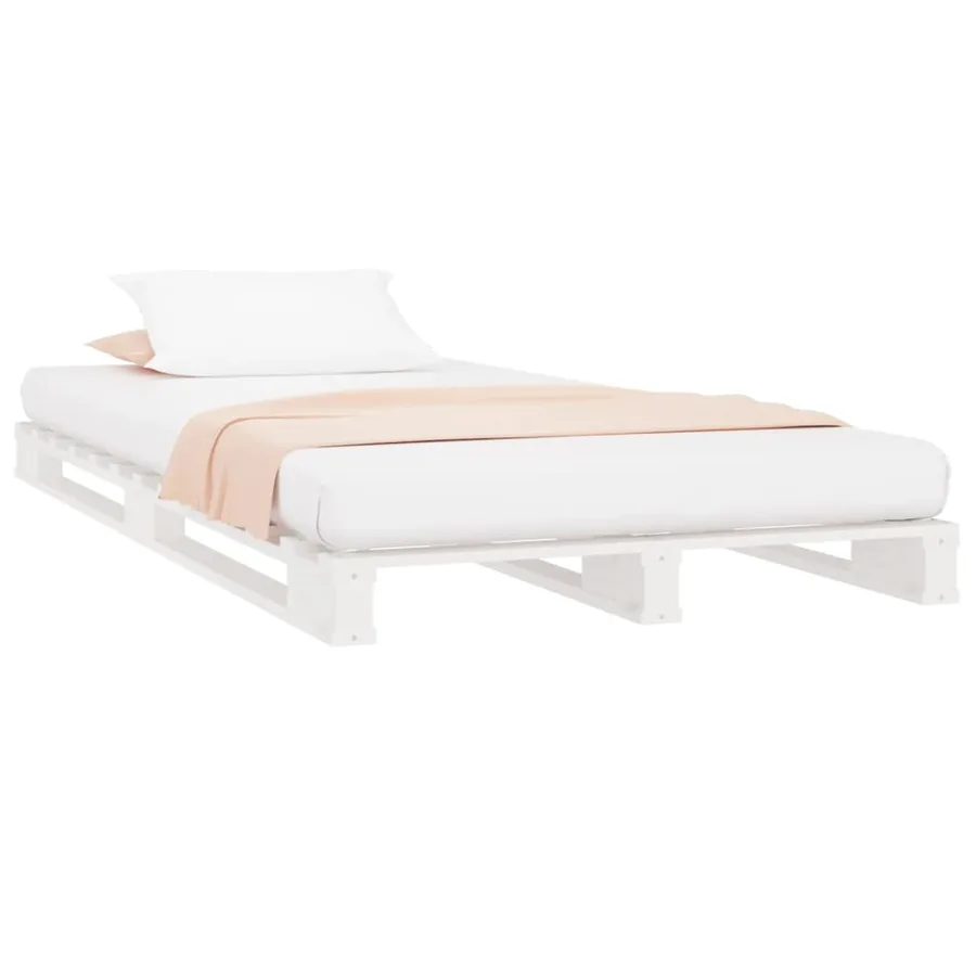 Lit de palette sans matelas blanc bois massif - 3