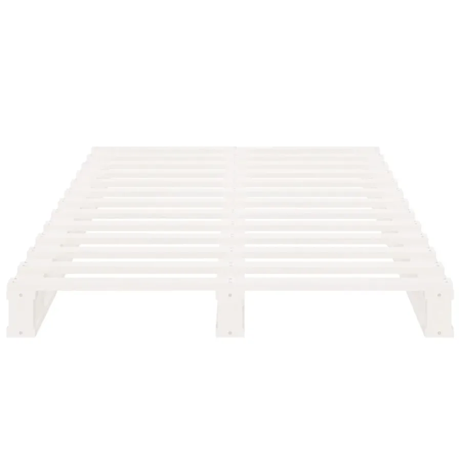 Lit de palette sans matelas blanc bois massif - 5