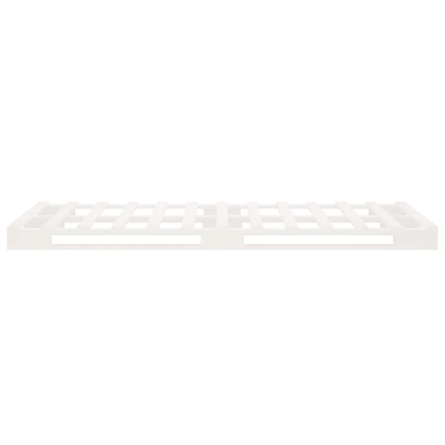 Lit de palette sans matelas blanc bois massif - 6