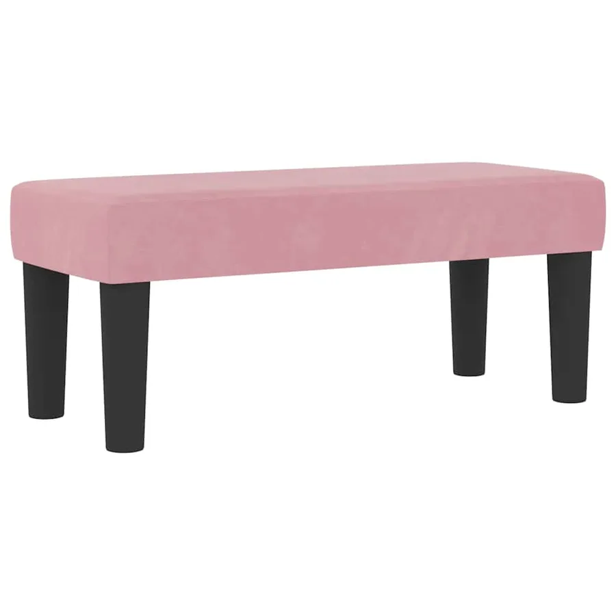Lit à ressorts avec tête de lit Rose 200 x 90 cm Velours - 5