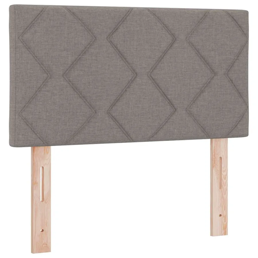 Lit à ressorts avec coussin Taupe 80 x 200 cm tissu - 6