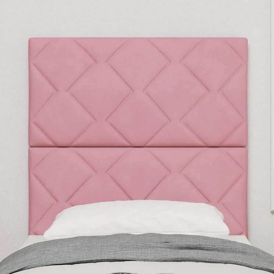 Tête de lit Rose 80 cm Velours - 3