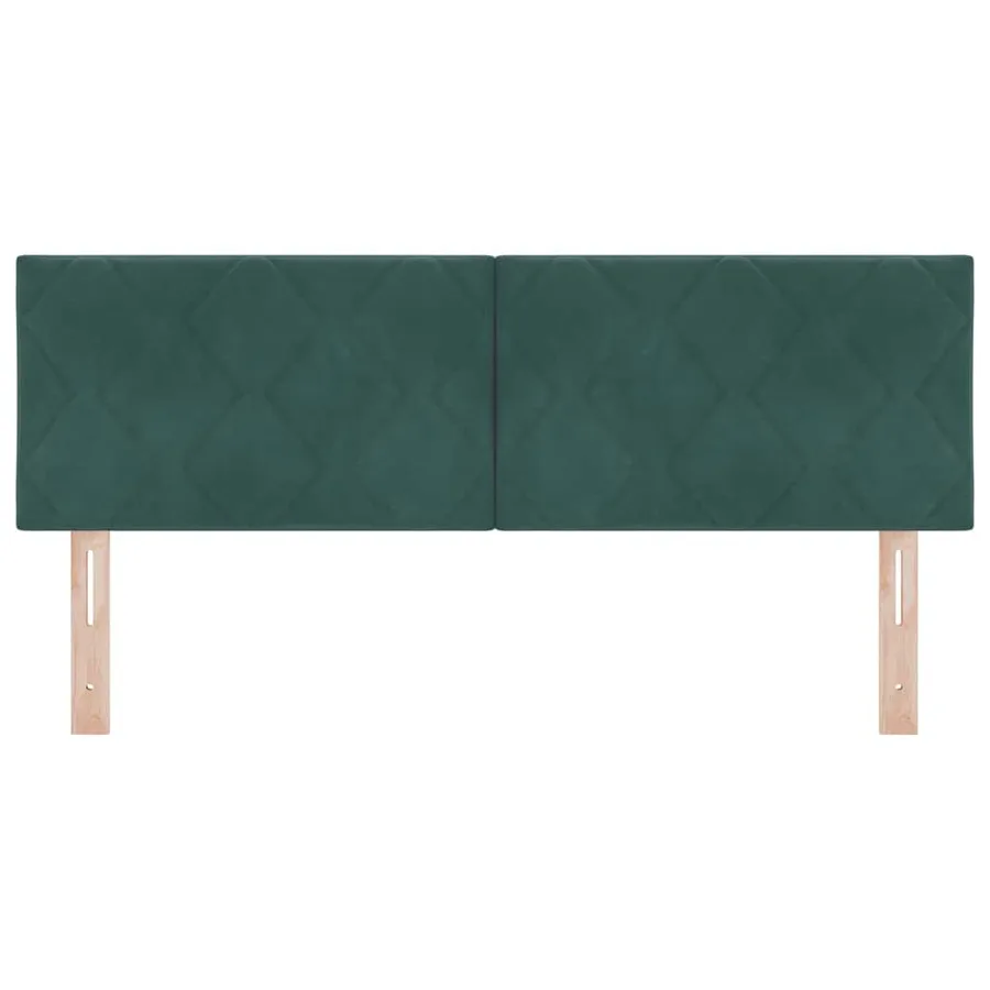 Tête de lit Vert foncé 144 cm Velours - 4
