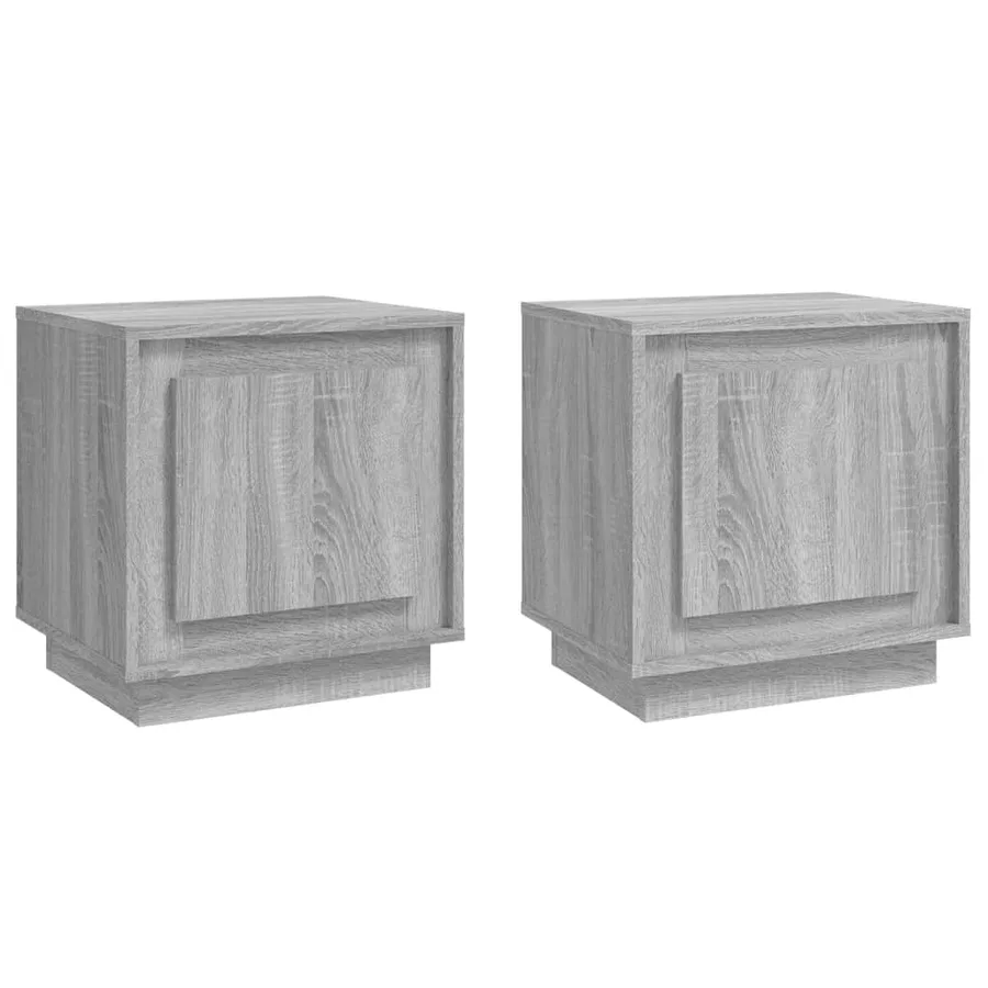 Tables de chevet 2 pcs sonoma gris 44x35x45cm bois d'ingénierie - 2