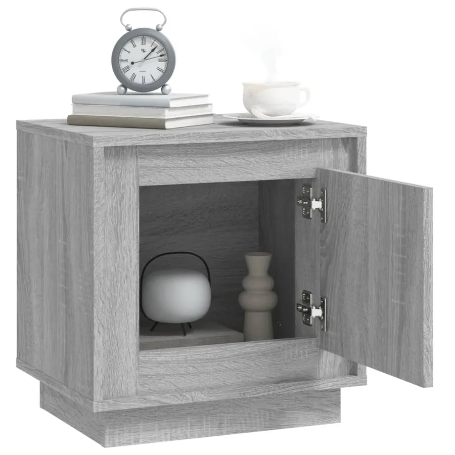 Tables de chevet 2 pcs sonoma gris 44x35x45cm bois d'ingénierie - 5