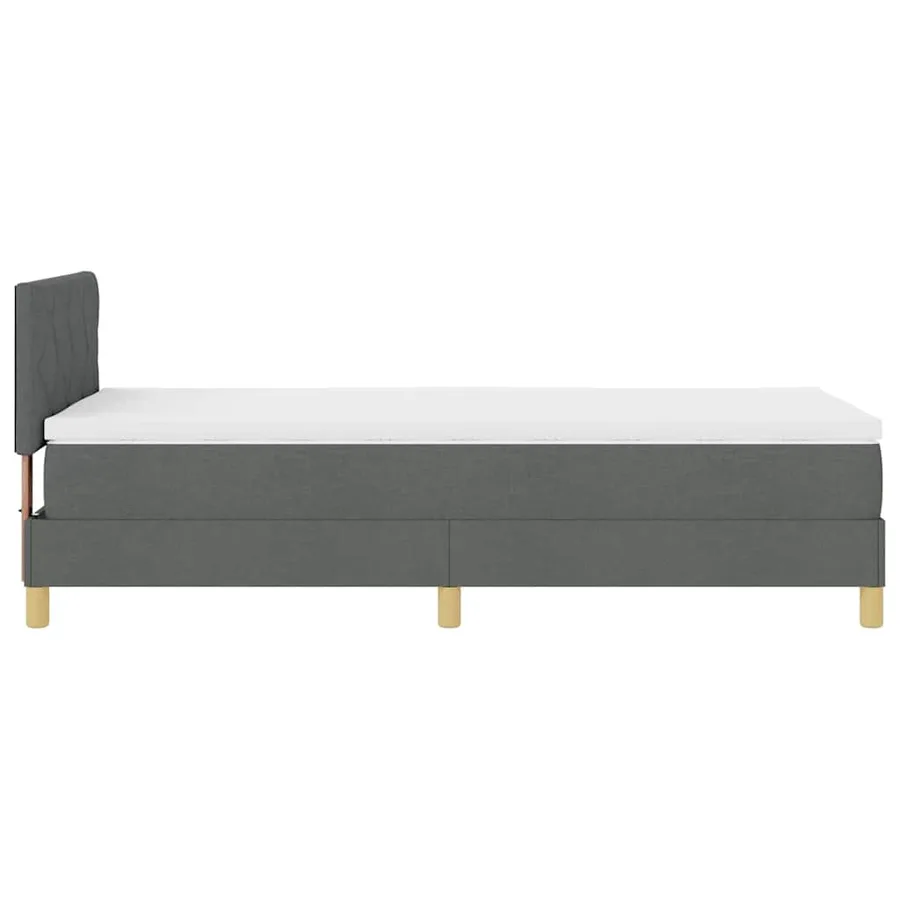 Lit à ressort LED avec bandes LED Gris foncé 90 x 200 cm tissu - 9