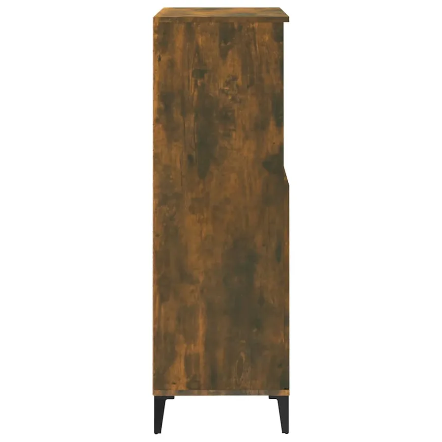 Buffet haut Chêne fumé 60x36x110 cm Bois d'ingénierie - 5