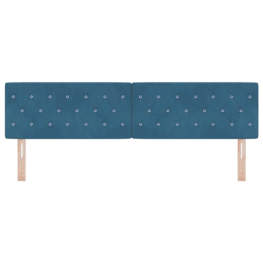 Tête de lit Bleu foncé 180 cm Velours - 4