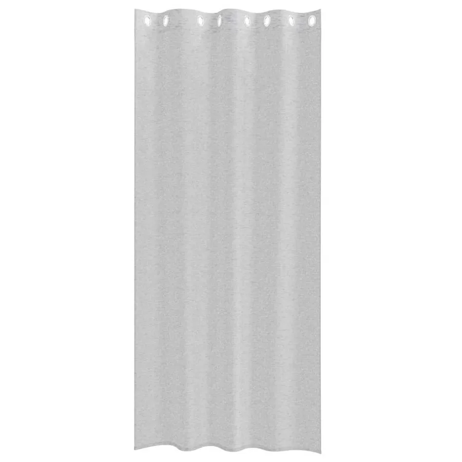 Rideau en Voile 2 pcs Gris clair 225 x 140 cm Polyester - 4