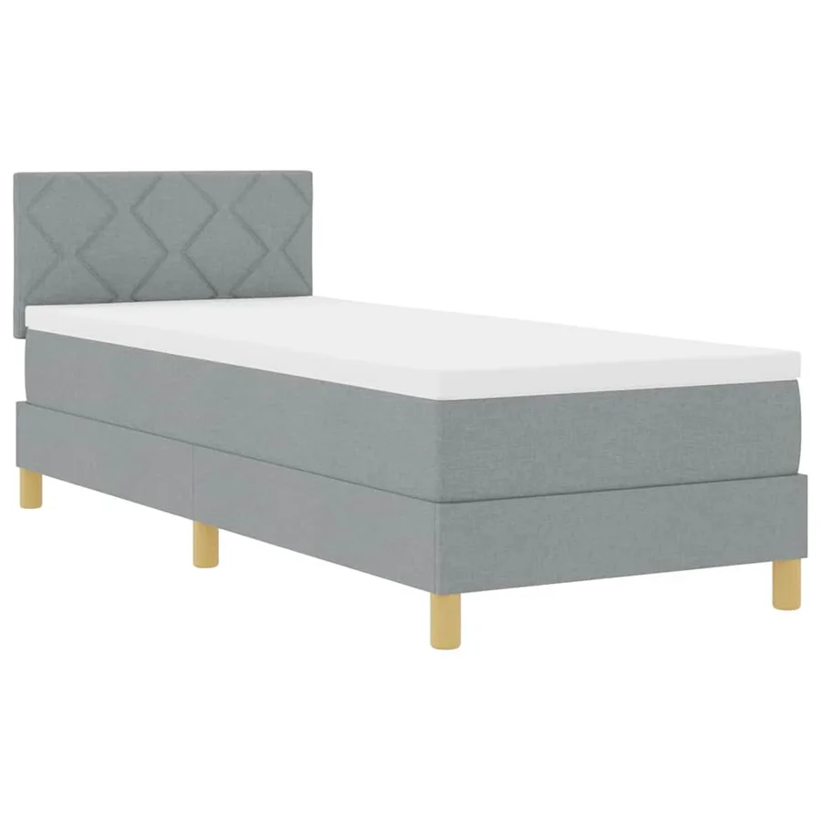 Lit à ressort LED avec bandes LED Gris clair 80 x 200 cm tissu - 2