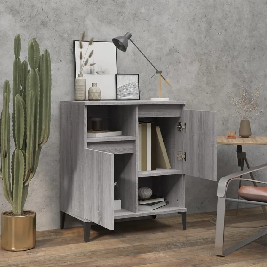 Buffet Sonoma gris 60x35x70 cm Bois d'ingénierie - 3