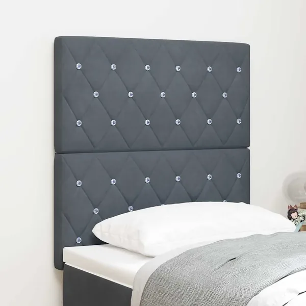 Tête de lit Gris foncé 80 cm Velours