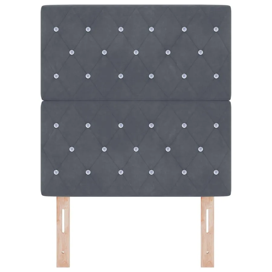 Tête de lit Gris foncé 80 cm Velours - 4