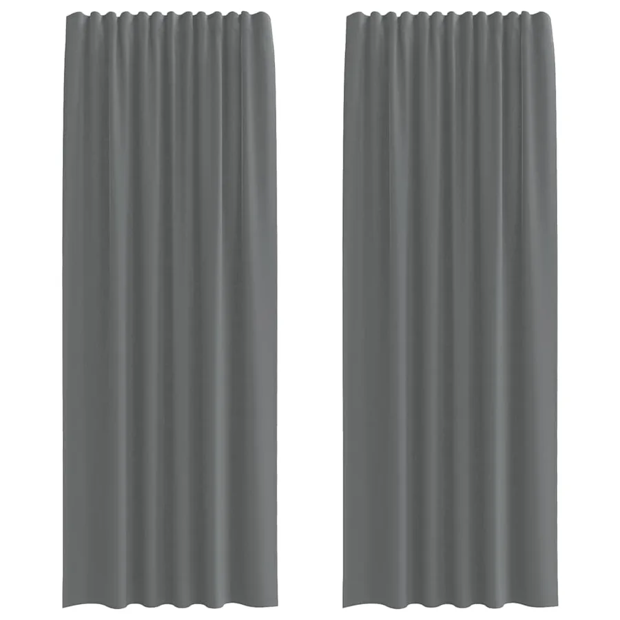 Rideaux en voile à œillets 2 pcs gris foncé - 2