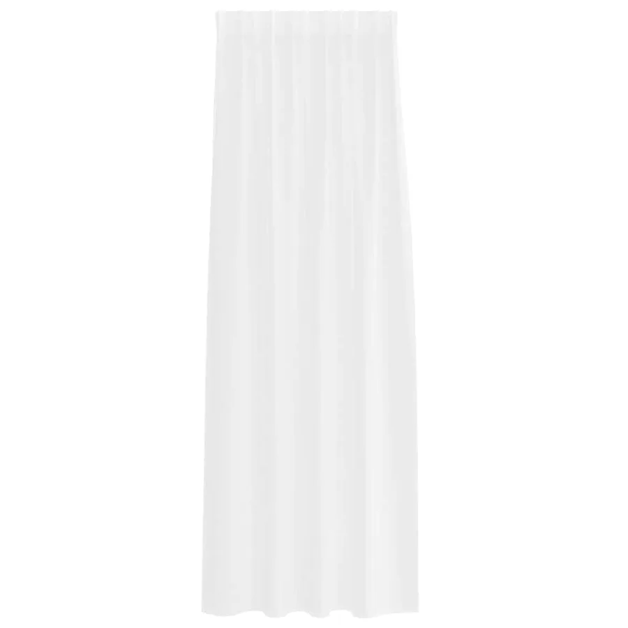 Rideau en Voile 2 pcs Blanc 225 x 140 cm Polyester - 4