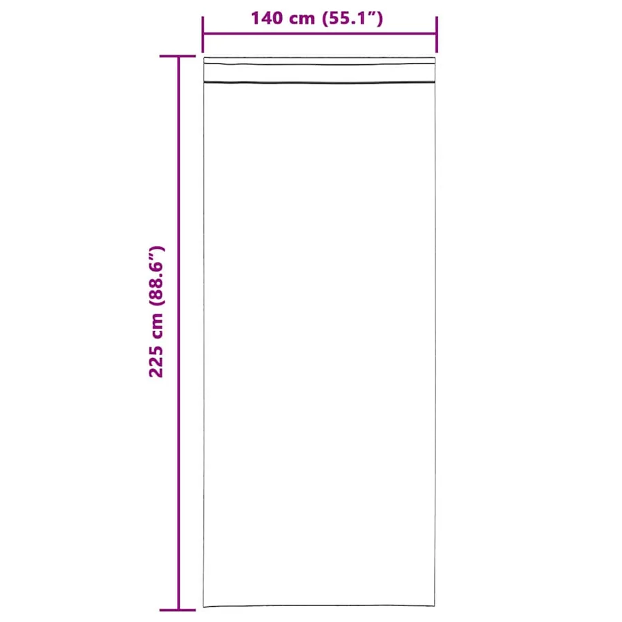 Rideau en Voile 2 pcs Blanc 225 x 140 cm Polyester - 9