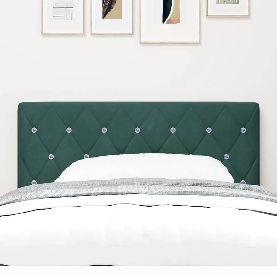 Tête de lit Vert foncé 90 cm Velours - 3