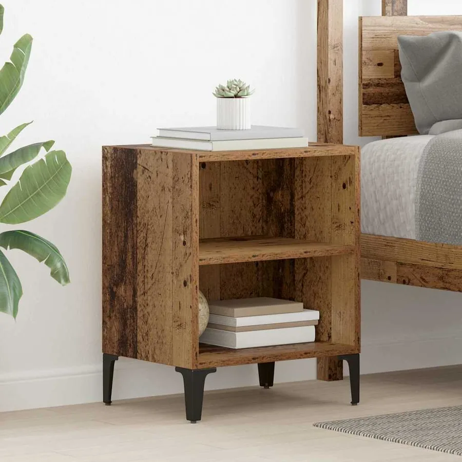 Cabinet de chevet Bois ancien 40 x 30 x 50 cm Bois d'ingénierie