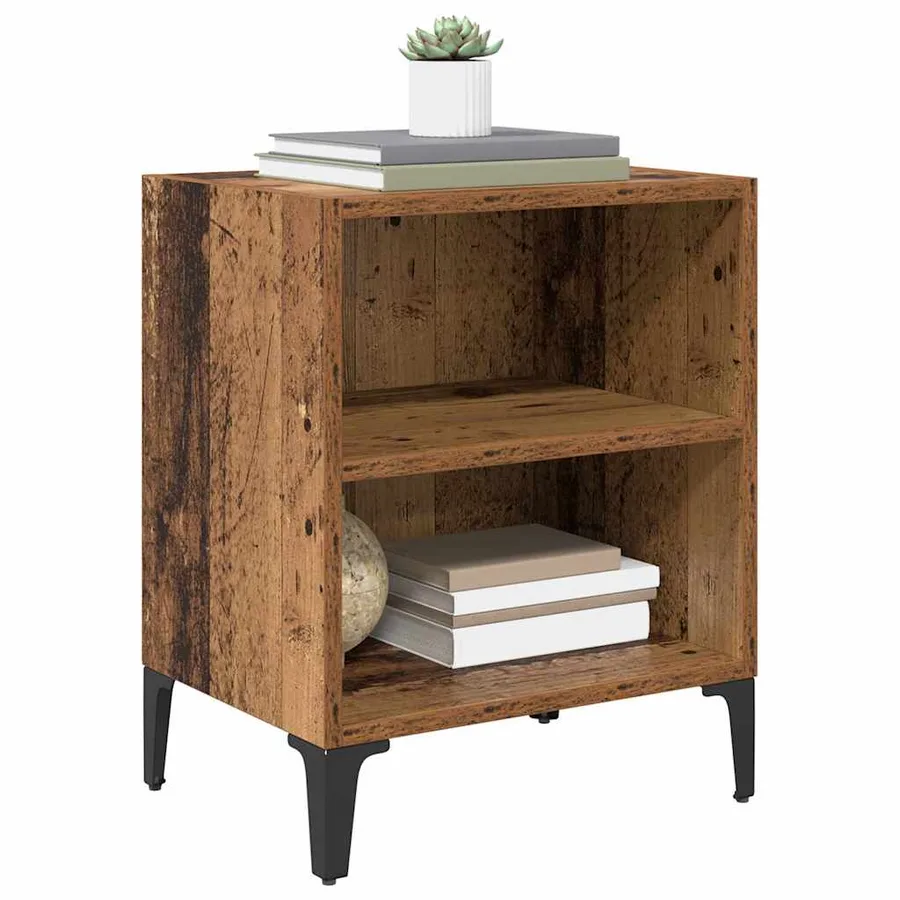 Cabinet de chevet Bois ancien 40 x 30 x 50 cm Bois d'ingénierie - 3