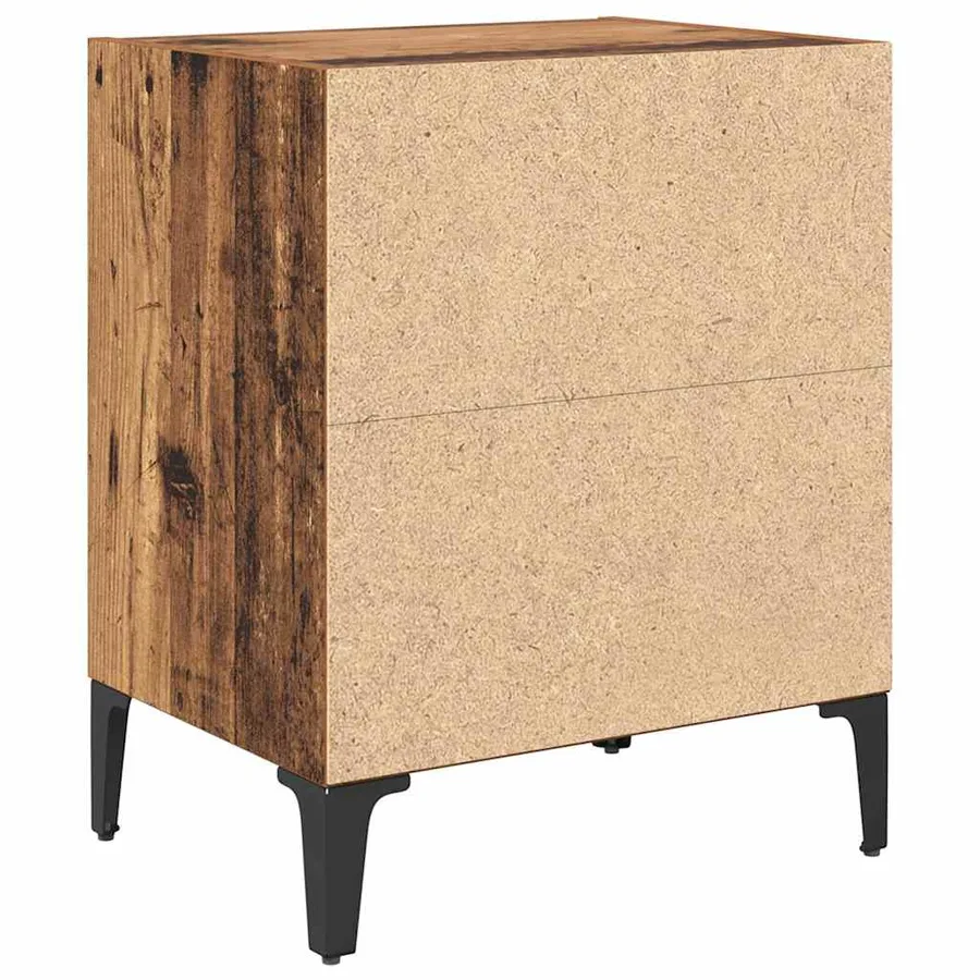 Cabinet de chevet Bois ancien 40 x 30 x 50 cm Bois d'ingénierie - 7