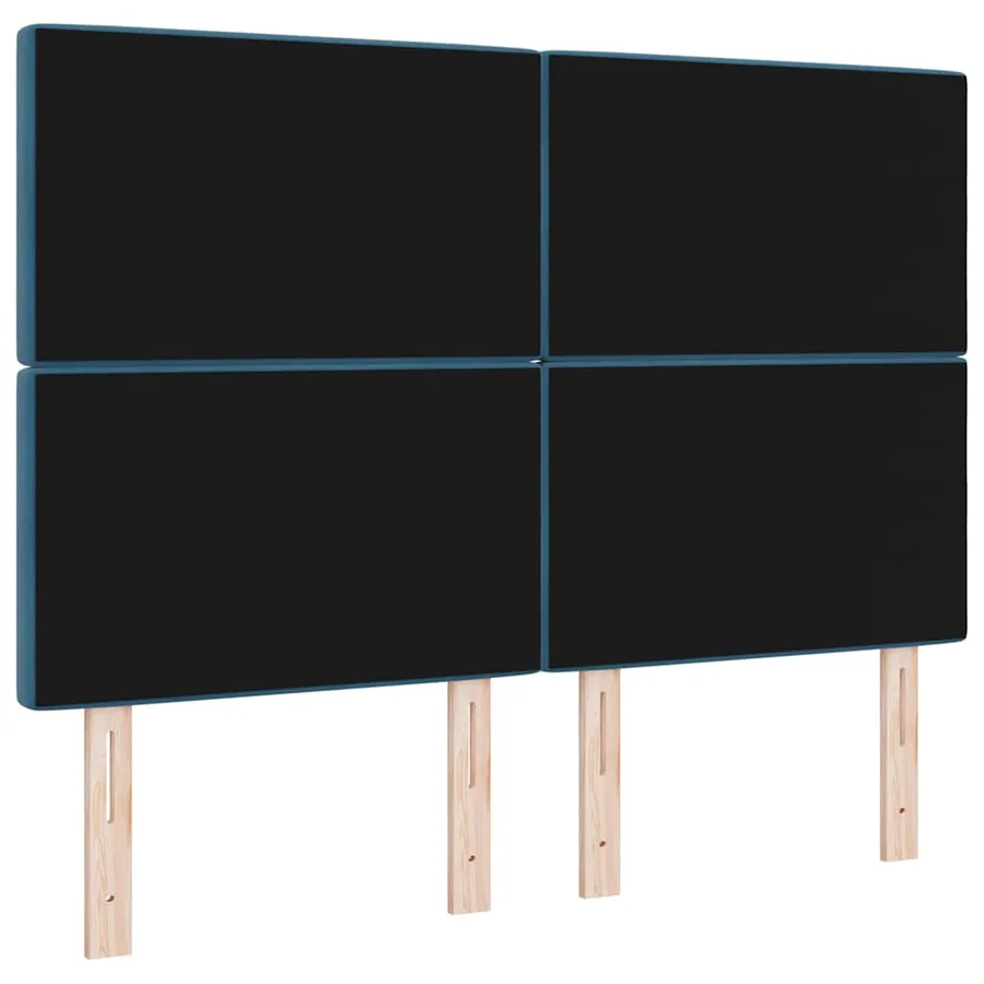 Tête de lit Bleu foncé 144 cm Velours - 6