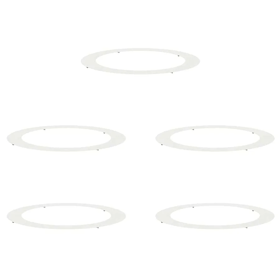 adapté pour anneaux d'arbre plats 5 pc Blanc Ø90/120 cm Acier - 2