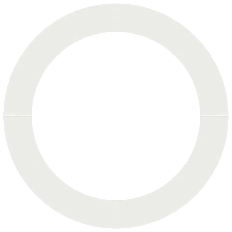 adapté pour anneaux d'arbre plats 5 pc Blanc Ø90/120 cm Acier - 5