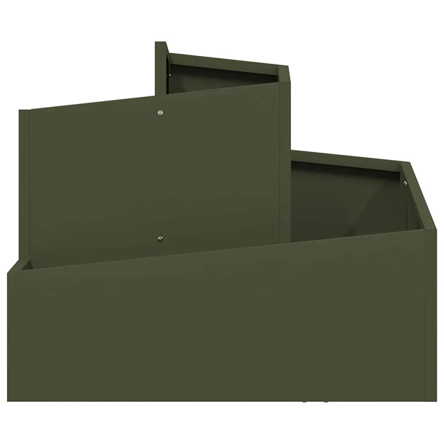 Cache-pot de jardin Vert olive 60 x 60 x 50 cm - 2