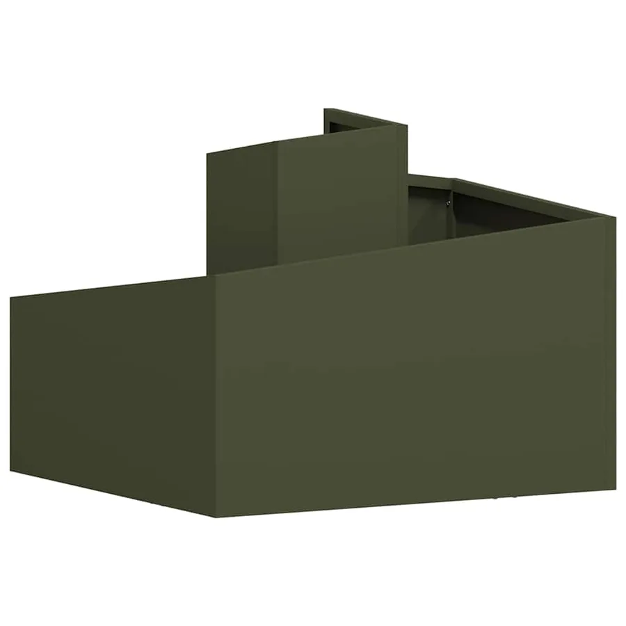 Cache-pot de jardin Vert olive 60 x 60 x 50 cm - 4