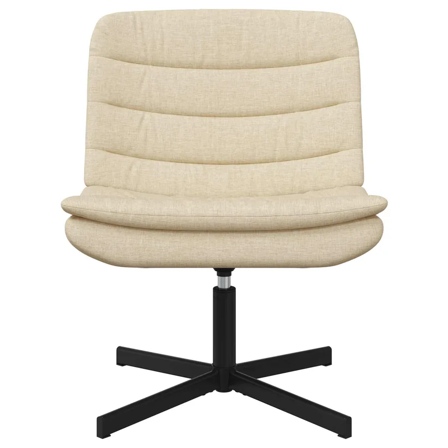 Chaise pivotante Crème 63 x 75 x 76 cm tissu - 2