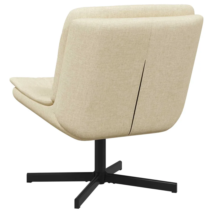 Chaise pivotante Crème 63 x 75 x 76 cm tissu - 4