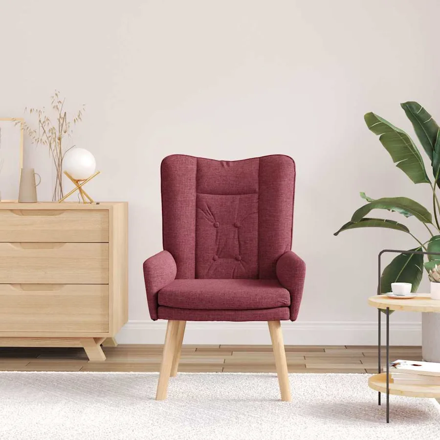fauteuil Bordeaux 63 x 67 x 94 cm Tissu et contreplaqué - 3