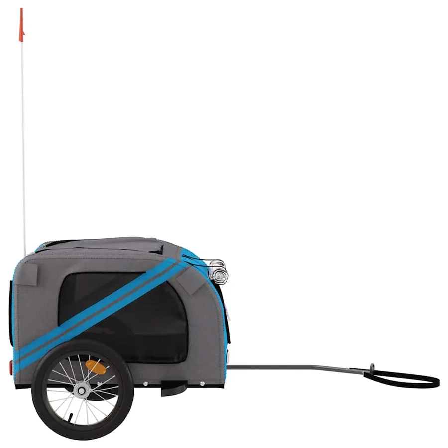 Remorque de vélo pour animaux de compagnie bleu et gris - 6