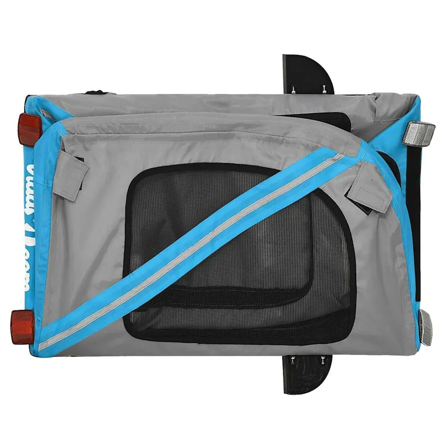 Remorque de vélo pour animaux de compagnie bleu et gris - 9