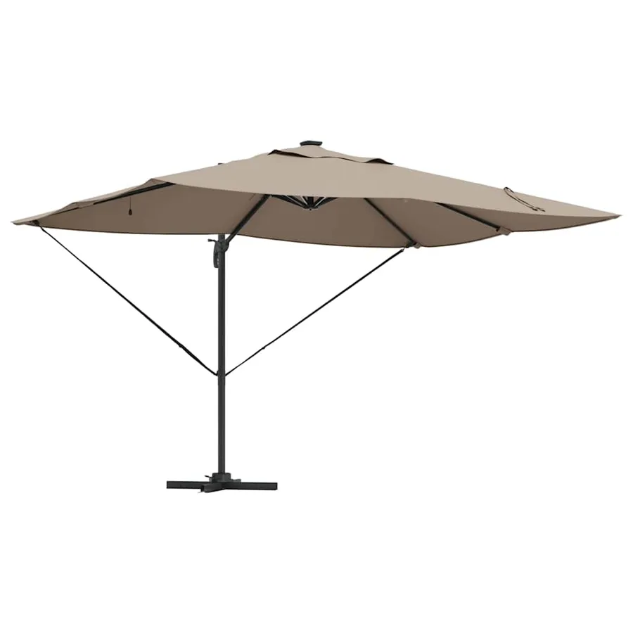 Parasol Taupe 352 x 251 x 265 cm Polyester et Aluminium - 2