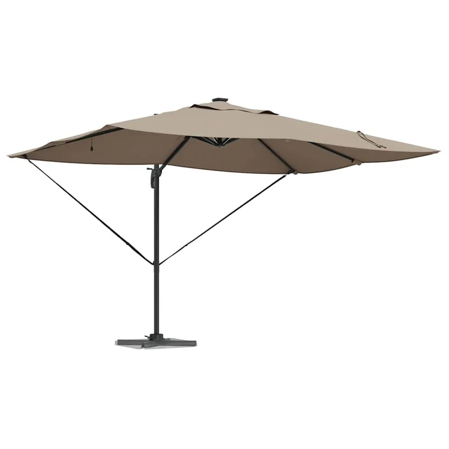 Parasol Taupe 352 x 251 x 265 cm Polyester et Aluminium - 3