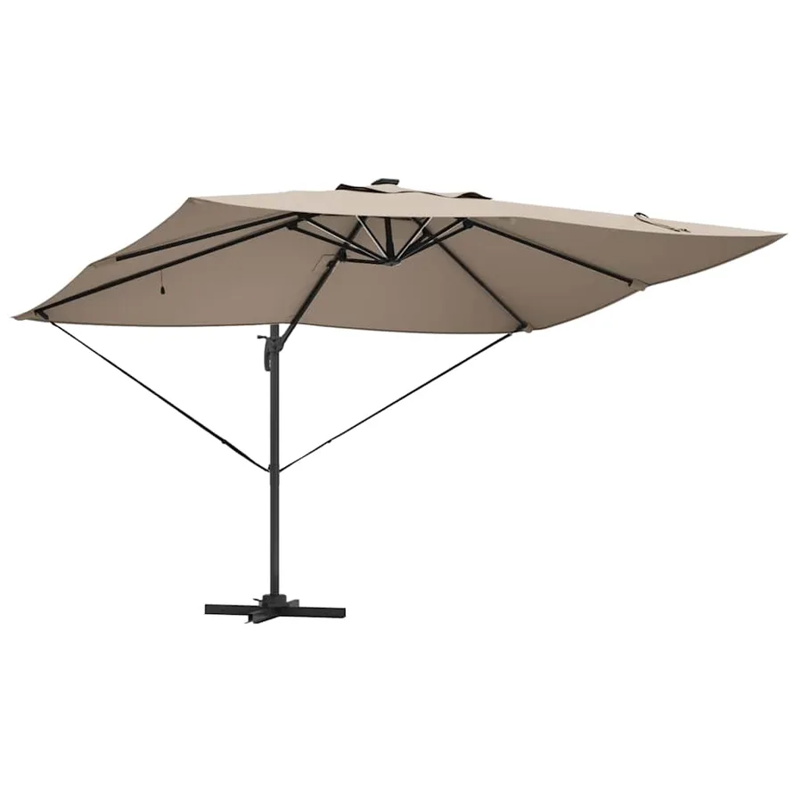 Parasol Taupe 352 x 251 x 265 cm Polyester et Aluminium - 5