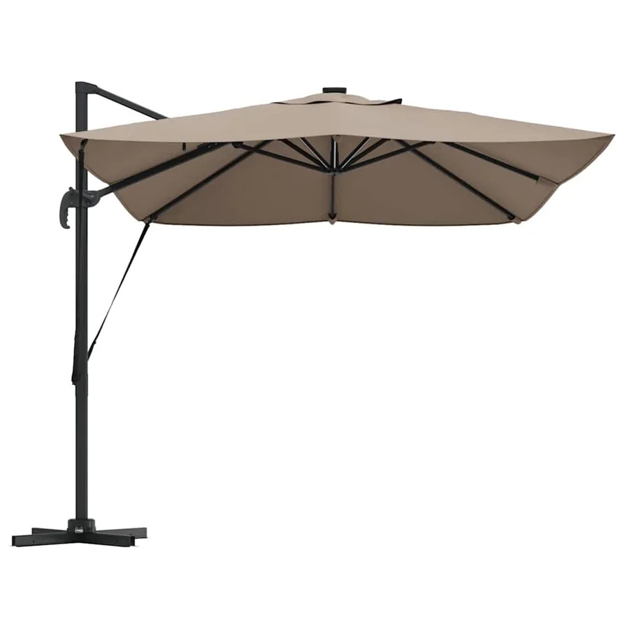Parasol Taupe 352 x 251 x 265 cm Polyester et Aluminium - 7