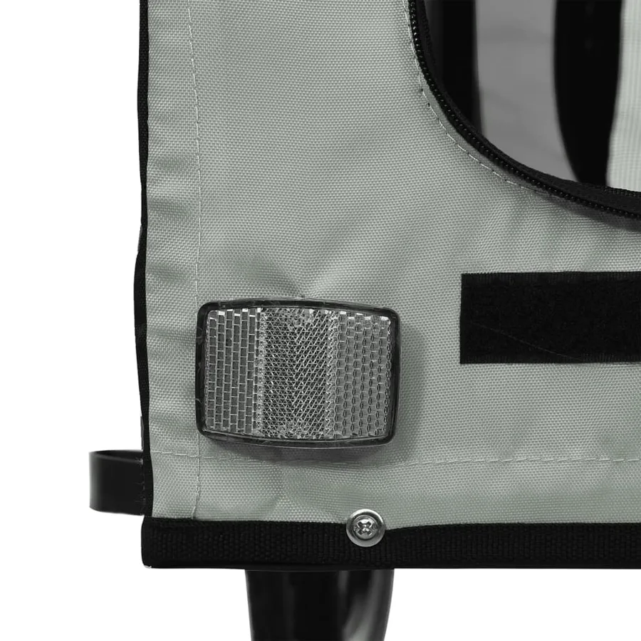 Remorque de vélo pour animaux de compagnie noir et gris - 11